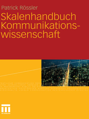 cover image of Skalenhandbuch Kommunikationswissenschaft